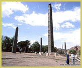 Obelisks and Stelae at Aksum UNESCO world heritage site, Ethiopia